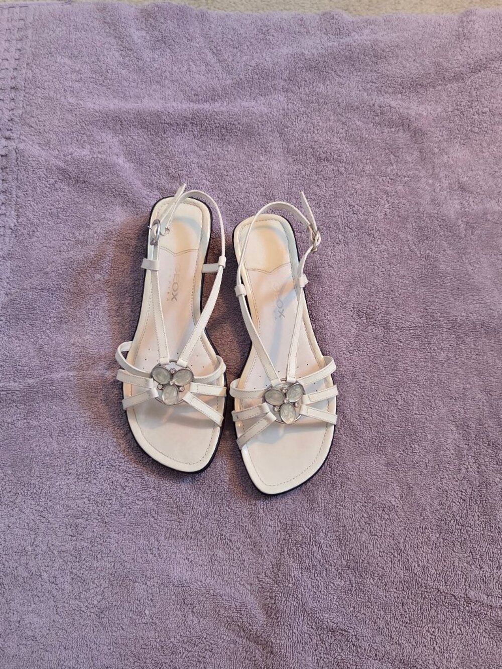 Geox White Sandals